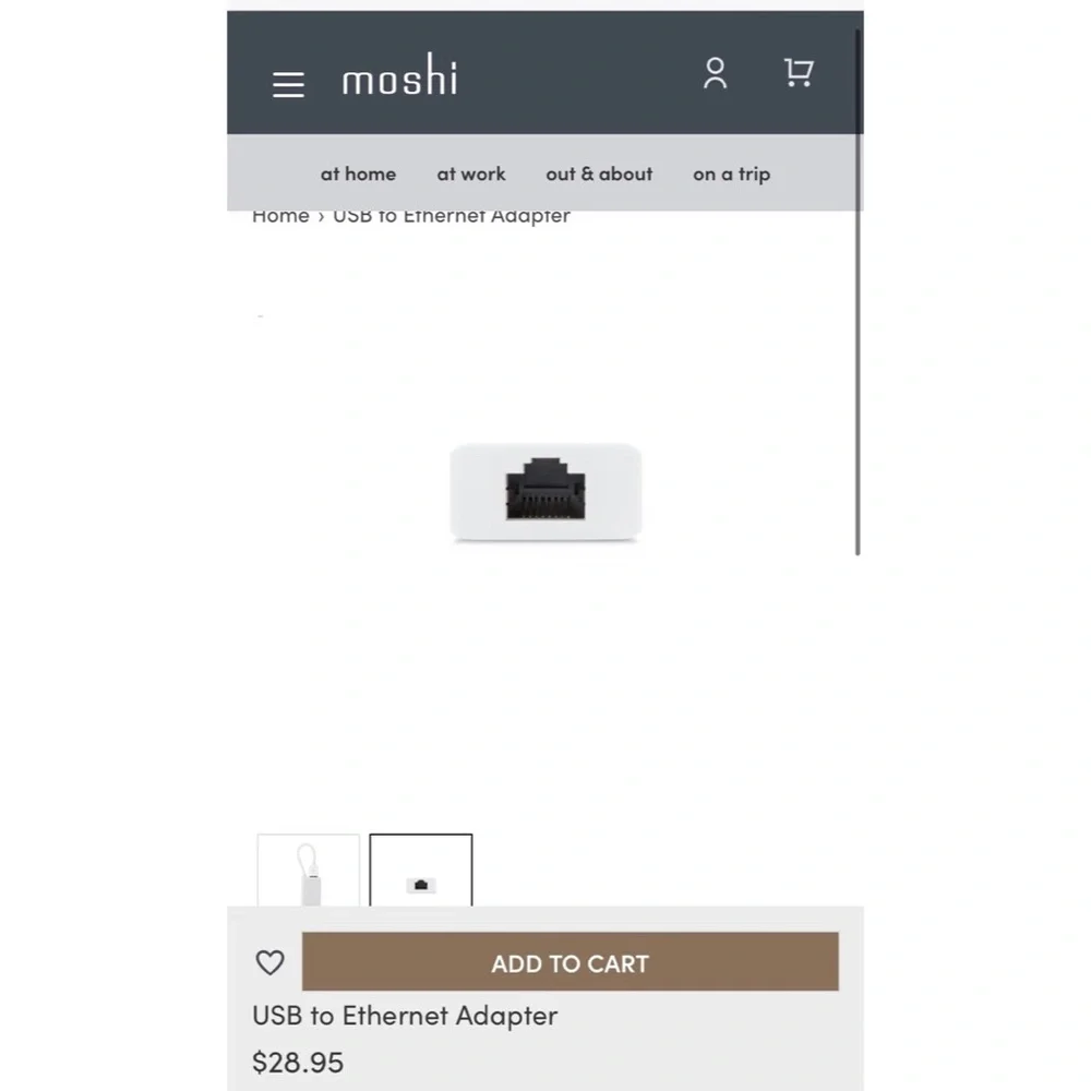 Moshi USB to Ethernet Adapter